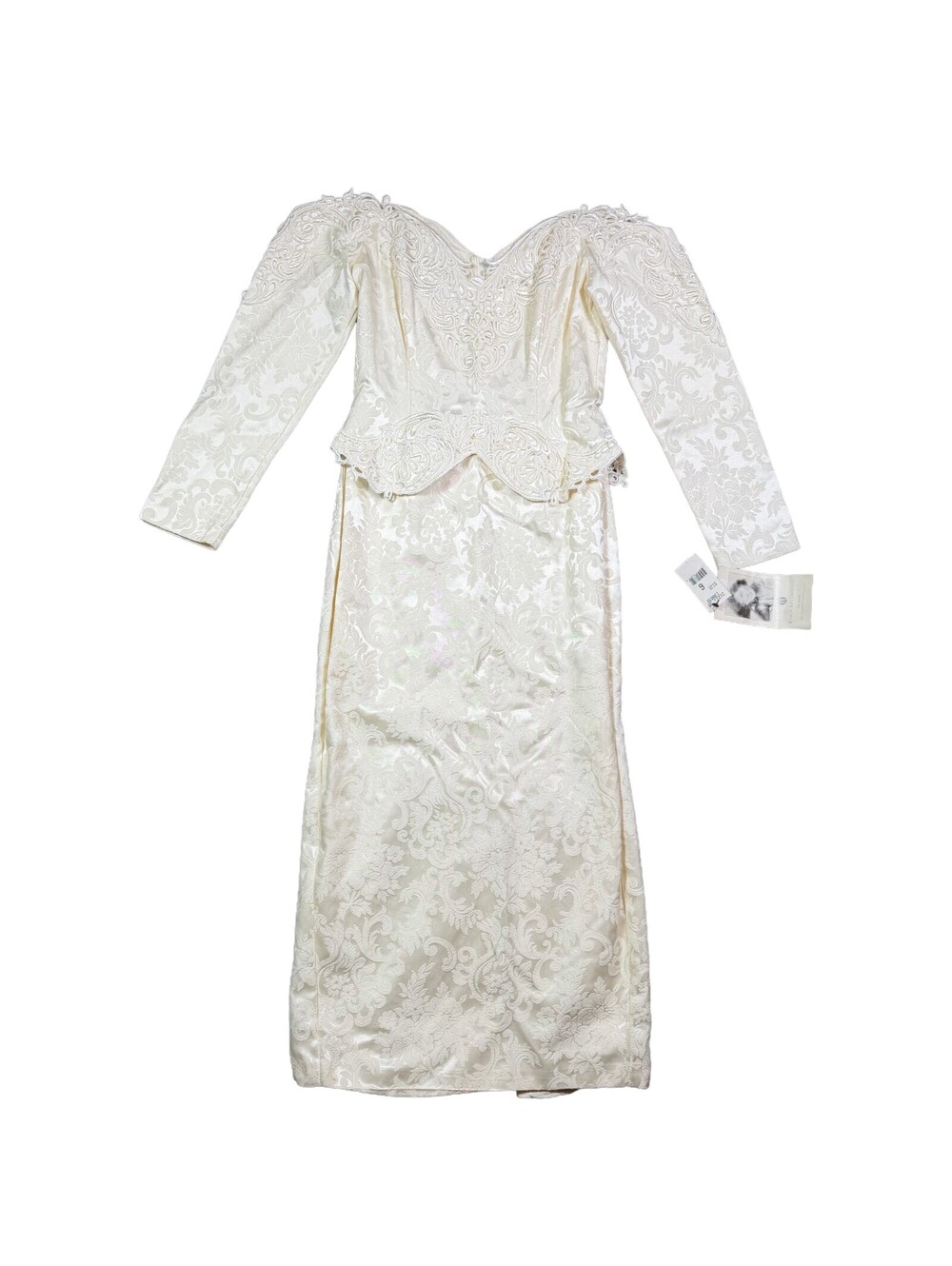 Vintage Jessica McClintock Bridal Wedding Dress 6 Ivory Lace NWT Deadstock USA